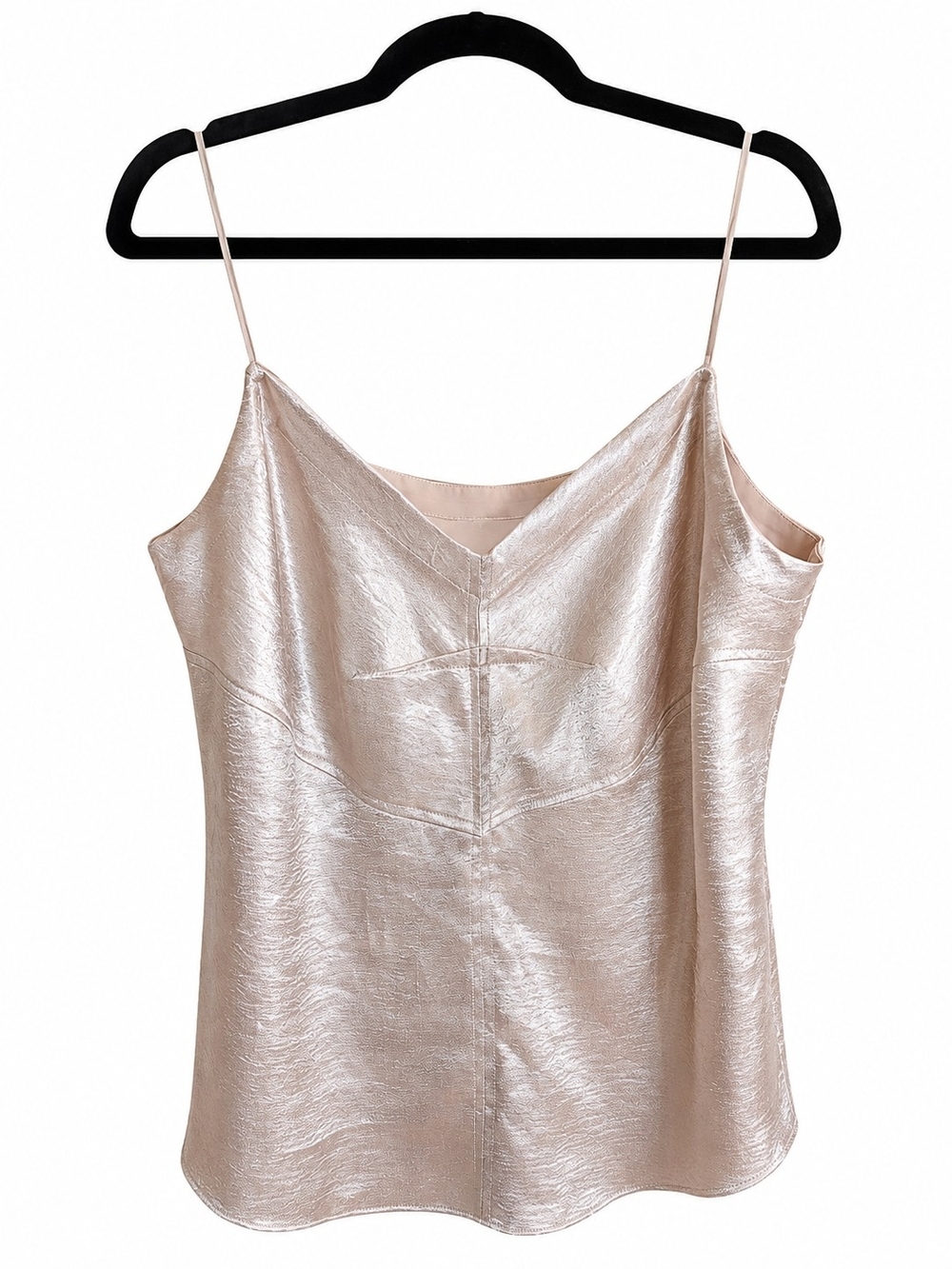 Moulinette Soeurs Shimmery Champagne Satin V-Neck Camisole